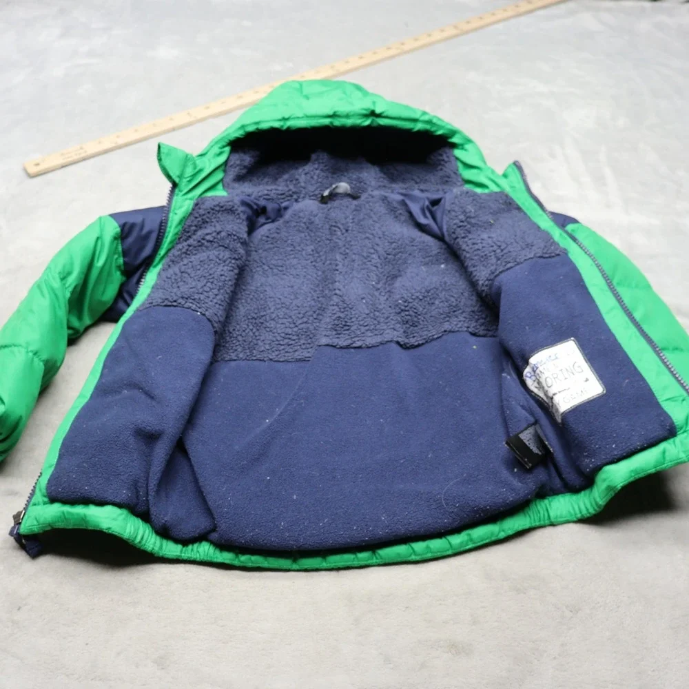 North Face Down Jacket Toddler 5 Green Mooddoggy II Hooded 550 Fill Insulated